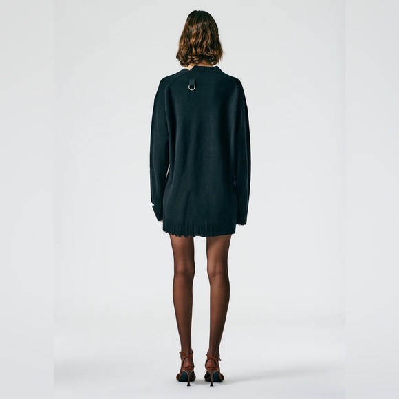 NWT Tibi Distressed Wool Mini Sweater Dress - Picture 2 of 4